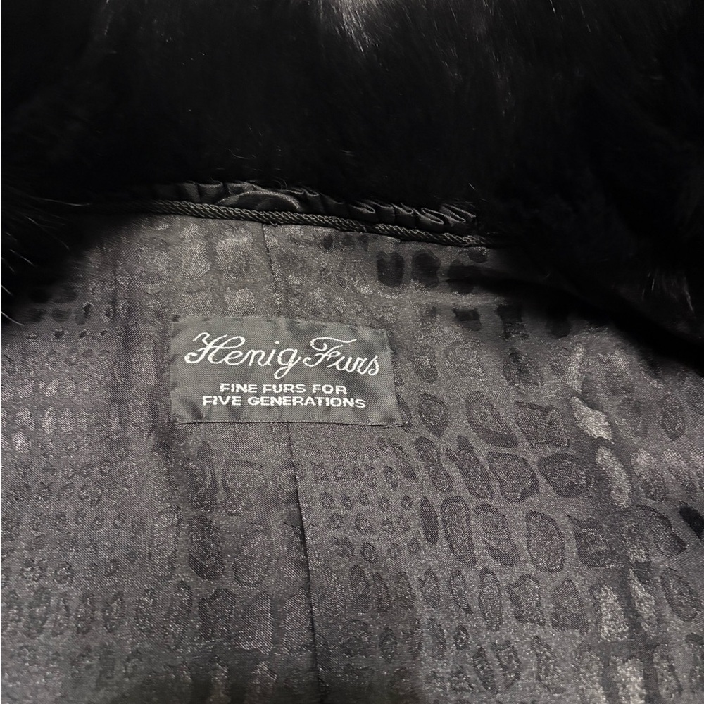 Henig Furs Black Fur Coat